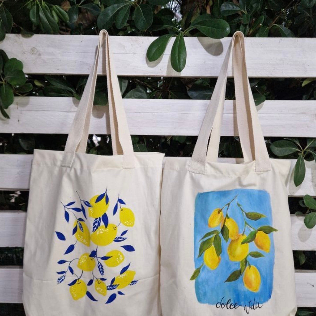 Pittura su Tote bag a Fuori - 40€